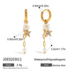 Pearl Earrings Stainless Steel Geometric Electroplating Women's Light Luxury Minimalist Ins Style