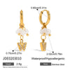Pearl Earrings Stainless Steel Geometric Electroplating Women's Light Luxury Minimalist Ins Style