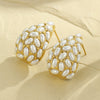 Pearl Earrings Stainless Steel 18K Electroplating Geometric Women's Fashion