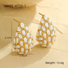 Pearl Earrings Stainless Steel 18K Electroplating Geometric Women's Fashion