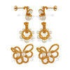 Pearl Earrings 316L Stainless Steel Electroplating Fashion Design For Women