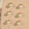 Pearl Earrings 316L Stainless Steel Geometric Electroplating Light Luxury Girls Earrings