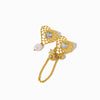 Pearl Earrings Titanium Steel Love Heart And Ushape Pure Handmade Light Luxury Style