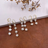 Pearl Earrings Vintage Palace Style Geometric Pure Handmade Real Gold Plated