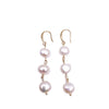 Pearl Earrings Vintage Palace Style Geometric Pure Handmade Real Gold Plated