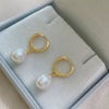 Pearl Earrings Women's Light Luxury Minimalist Special Shape Fresh Water Real Pearl
