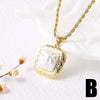 Pearl Fivepointed Star Copper 18K Gold Plated Pendant Necklace For Women Simple Style