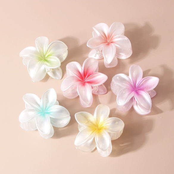 Pearl Flower Hair Clip Baking Varnish Women's Plant Flowers Style