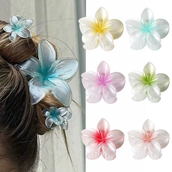 Pearl Flower Hair Clip Baking Varnish Women's Plant Flowers Style