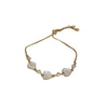 Pearl Flower Light Luxury Women's Bracelet Real Gold Electroplated