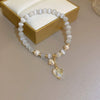 Pearl Flower Light Luxury Women's Bracelet Real Gold Electroplated