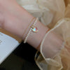 Pearl Flower Light Luxury Women's Bracelet Real Gold Electroplated