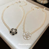 Pearl Flower Necklace Real Gold Plated Copper Pendant For Women French Baroque Fashion