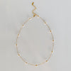 Pearl Flower Necklace Waist Chain Anklet Set Titanium Steel Goldplated Stainless Steel Colorpreserving