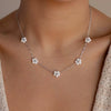 Pearl Flower Titanium Steel Necklace Waist Chain Anklet Set Goldplated Stainless Steel Color Preservation Twist Chain