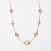 Pearl Flower Titanium Steel Necklace Waist Chain Anklet Set Goldplated Stainless Steel Color Preservation Twist Chain