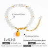 Pearl Fruit Pendant Bracelet Vacuum Electroplated Stainless Steel Sweet Style For Women