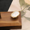 Pearl Geometric Baroque Brooch For Women With Electroplating And Magnetic Suction Buckle
