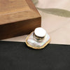 Pearl Geometric Baroque Brooch For Women With Electroplating And Magnetic Suction Buckle