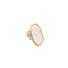 Pearl Geometric Baroque Brooch For Women With Electroplating And Magnetic Suction Buckle