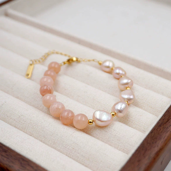 Pearl Geometric Bracelet Manual Design For Women