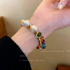 Pearl Geometric Handmade Baroque Open Bracelet Fashion Retro Light Luxury Highend