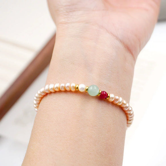 Pearl Geometric Manual Design Retro Bracelet Jewelry For Women