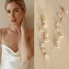 Pearl Geometric Minimalist Long Ear Line Layered Tassel Earrings For Women