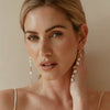 Pearl Geometric Minimalist Long Ear Line Layered Tassel Earrings For Women