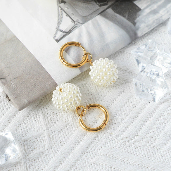 Pearl Geometric Retro Earrings For Women