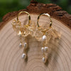 Pearl Geometric Retro Electroplated Earrings Highend Light Luxury Jewelry Wholesale