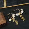 Pearl Geometric Retro Electroplated Earrings Highend Light Luxury Jewelry Wholesale