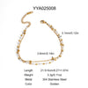 Pearl Geometric Stainless Steel Double Layer Anklet For Women Light Luxury Jewelry