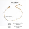 Pearl Geometric Stainless Steel Double Layer Anklet For Women Light Luxury Jewelry