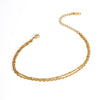 Pearl Geometric Stainless Steel Double Layer Anklet For Women Light Luxury Jewelry