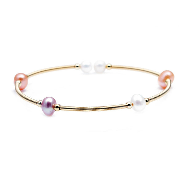 Pearl Geometric Woven Bracelet