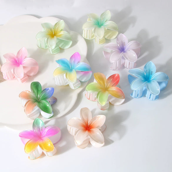 Pearl Gradient Egg Flower Grab Clip Hairpin Baking Paint Fashion Women's Accessories
