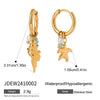 Pearl Gravel Starfish Thread Pendant Earrings Stainless Steel Star Design Women's Marine Fashion Allmatch