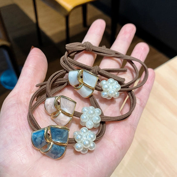 Pearl Hair Rope Rubber Tendon Ball Head High Elasticity Cartoon Style Polishing