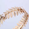 Pearl Hairband Baroque Style With Leaf For Unisex Electroplated Hair Accessories