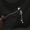 Pearl Hairpin Antique Style With Cloisonne Tassel And Flower Pattern Handmade Hair Accessories