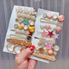 Pearl Hairpin Set Metal Electroplating Women's Side Clip Accessories