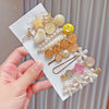 Pearl Hairpin Set Metal Electroplating Women's Side Clip Accessories