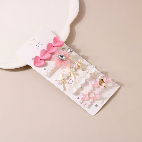 Pearl Hairpin Set Metal Electroplating Women's Side Clip Accessories