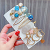 Pearl Hairpin Set Metal Electroplating Women's Side Clip Accessories