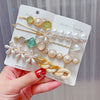 Pearl Hairpin Set Metal Electroplating Women's Side Clip Accessories