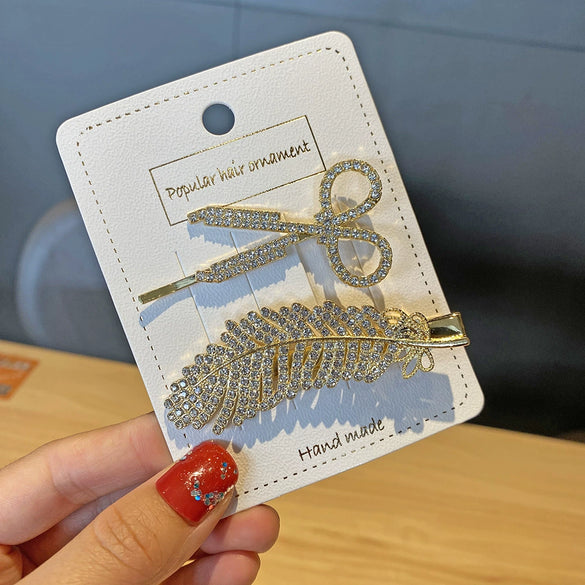 Pearl Hairpin Set Metal Electroplating Women's Side Clip Accessories