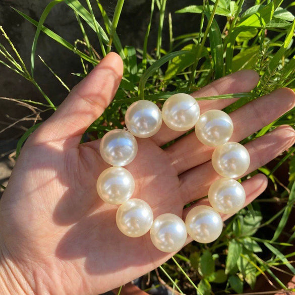 Pearl Hand Knit Hair Rope And Hair Ring Allmatch Women's Hair Accessories