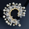 Pearl Hand Knitted Fairy Ear Clip Earrings Without Earholes
