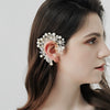 Pearl Hand Knitted Fairy Ear Clip Earrings Without Earholes